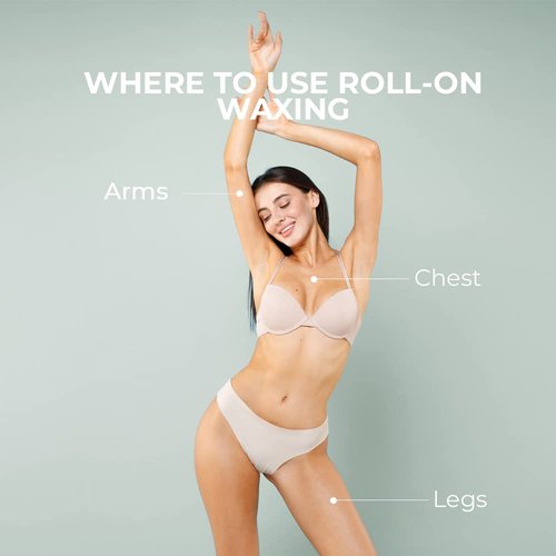 NATURAL-WAX NATURAL DEPILATORY WAX Hair Removal Wax, Waxing Cartridge 100% Organic Olive Wax Roller - Does Not Leave Residues - Pack of 3