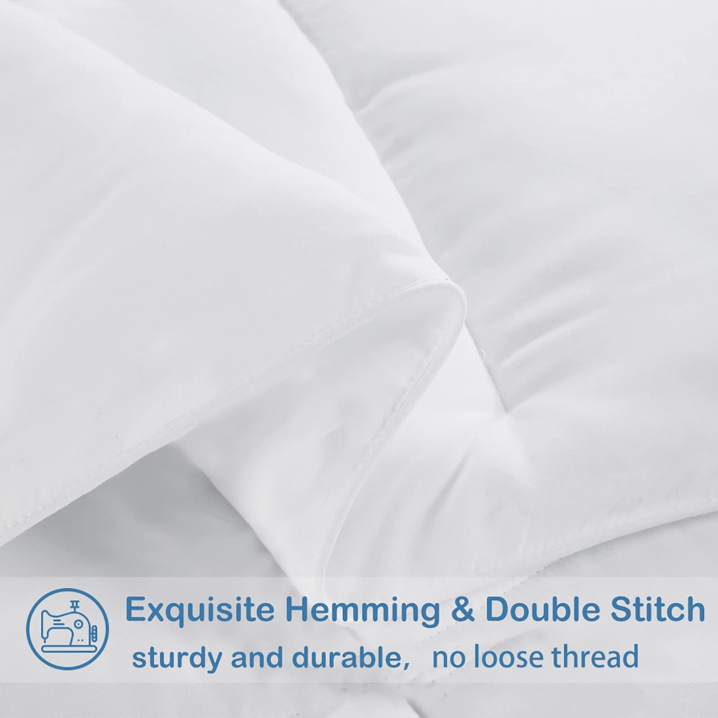 EASELAND Oversized King Down Alternative Comforter, White, 98x116