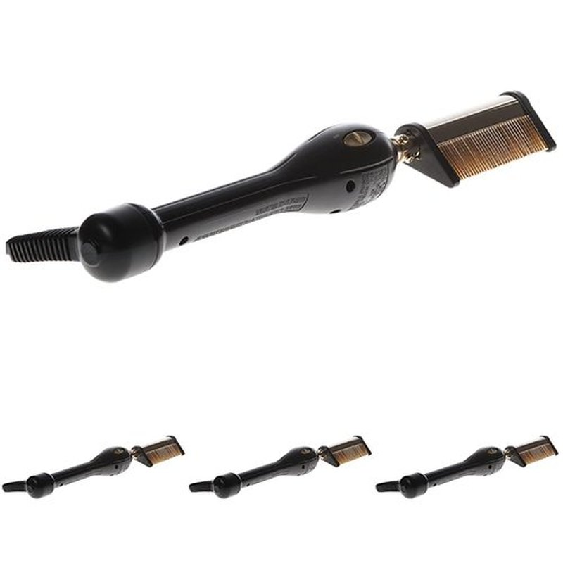 Gold N Hot Professional Styling Comb with Mtr (Multi-Temp Regulator) 200F - 430F (Pack of 4)