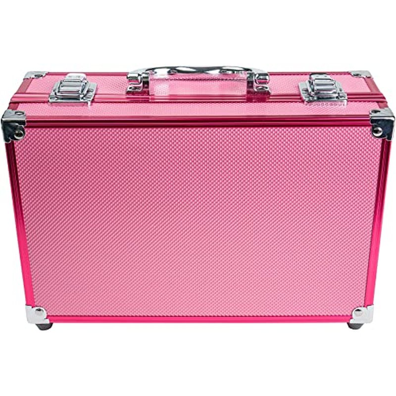 SHANY Carry All Makeup Train Case with Pro Makeup Set, Makeup Brushes, Lipsticks, Eye Shadows, Blushes, Powders, and more - Reusable Makeup Storage Organizer - Premium Gift Packaging - Black