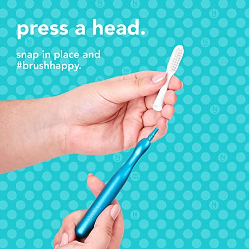 hello Manual Adult Charcoal Toothbrush Replacement Head Refills, Soft Tapered Bristles, BPA Free, 2 count, 4 Toothbrush Refill Heads