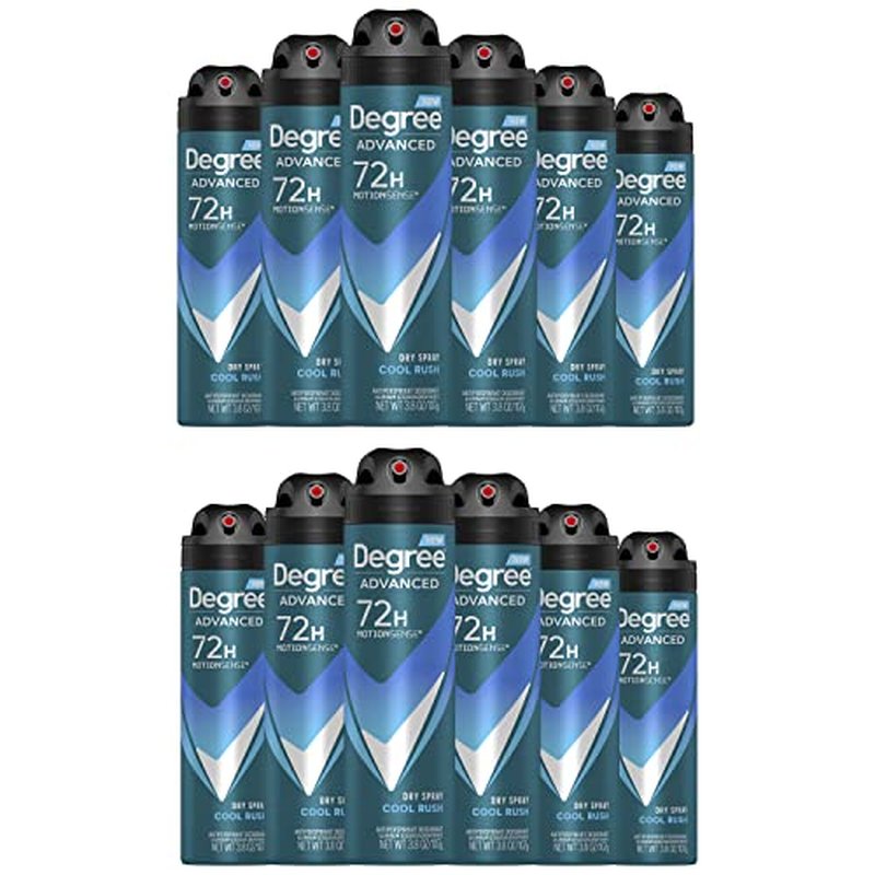 Degree Men Advanced Antiperspirant Deodorant Dry Spray Coconut Rush 3 Count 72-Hour Sweat and Odor Protection Deodorant for Men With MotionSense Technology 3.8 oz