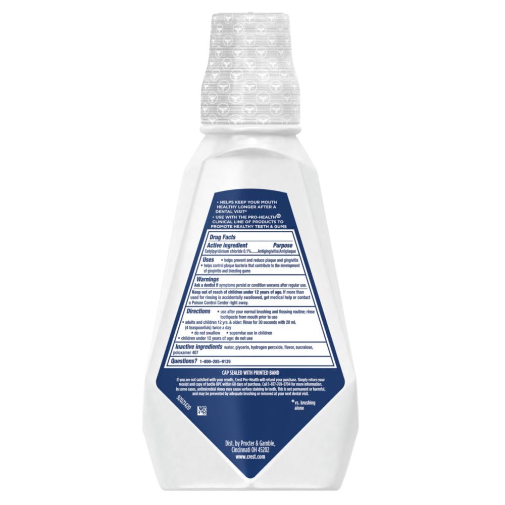 Crest Pro-Health Clinical Deep Clean Mint Oral Rinse 32 oz (Pack of 2)