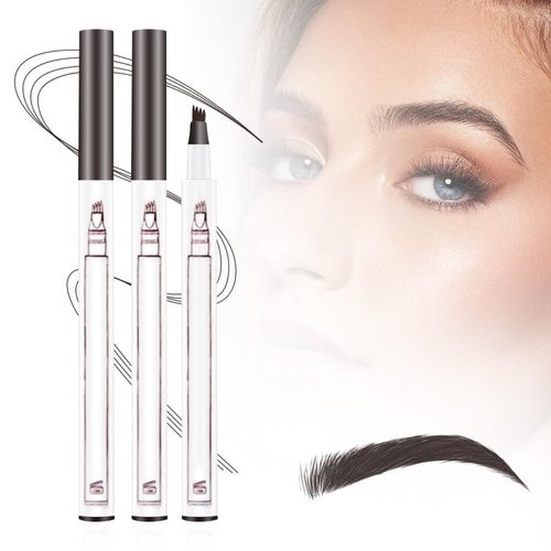 2025 New 3D Magic Microblading Eyebrow Pencil, 2PCS Waterproof Brow Pencil with Micro-Fork Tip,Long lasting Makeup Eyebrow Pencil Fine Stroke Natural Gap Filling Eyebrow (Dark Brown)