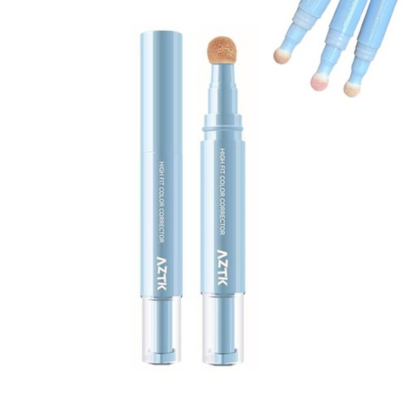 Aztk Concealer Pen, AZTK Makeup Facial Highlighter, Liquid Concealer With Sponge Head, Stay Long Lasting Moisturizing (03#)