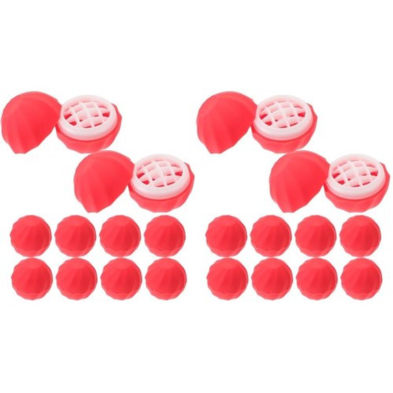 Beavorty 20 pcs Gloss Rosy for Lid Tubes Storage Charging Holders Cap Cream Lipstick Dispenser Lipgloss Ball Refillable Empty Cosmetic Screw Sphere Travel Balm Containers