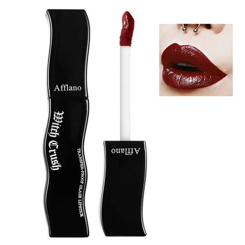 oygcee Gothic Red Lip Gloss - Moisturizing, Long-Lasting, Smudge-Proof & Waterproof | High Pigmented, Vegan, Cruelty-Free, Non-Sticky Glossy Finish for Bold Vampire Looks & Daily Wear