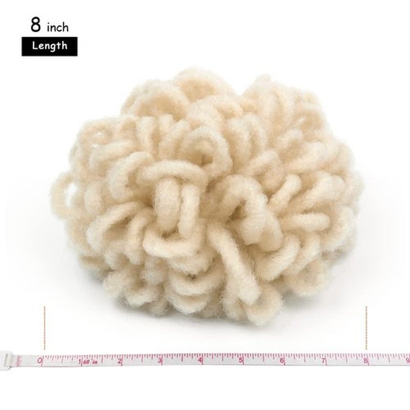 Blonde Braided Locs Ponytail Afro Locs Bun Drawstring Dreadlock Hairpiece for Black Women Puff Chignon Faux Locs Synthetic Clip in on Hair Extensions(613#)