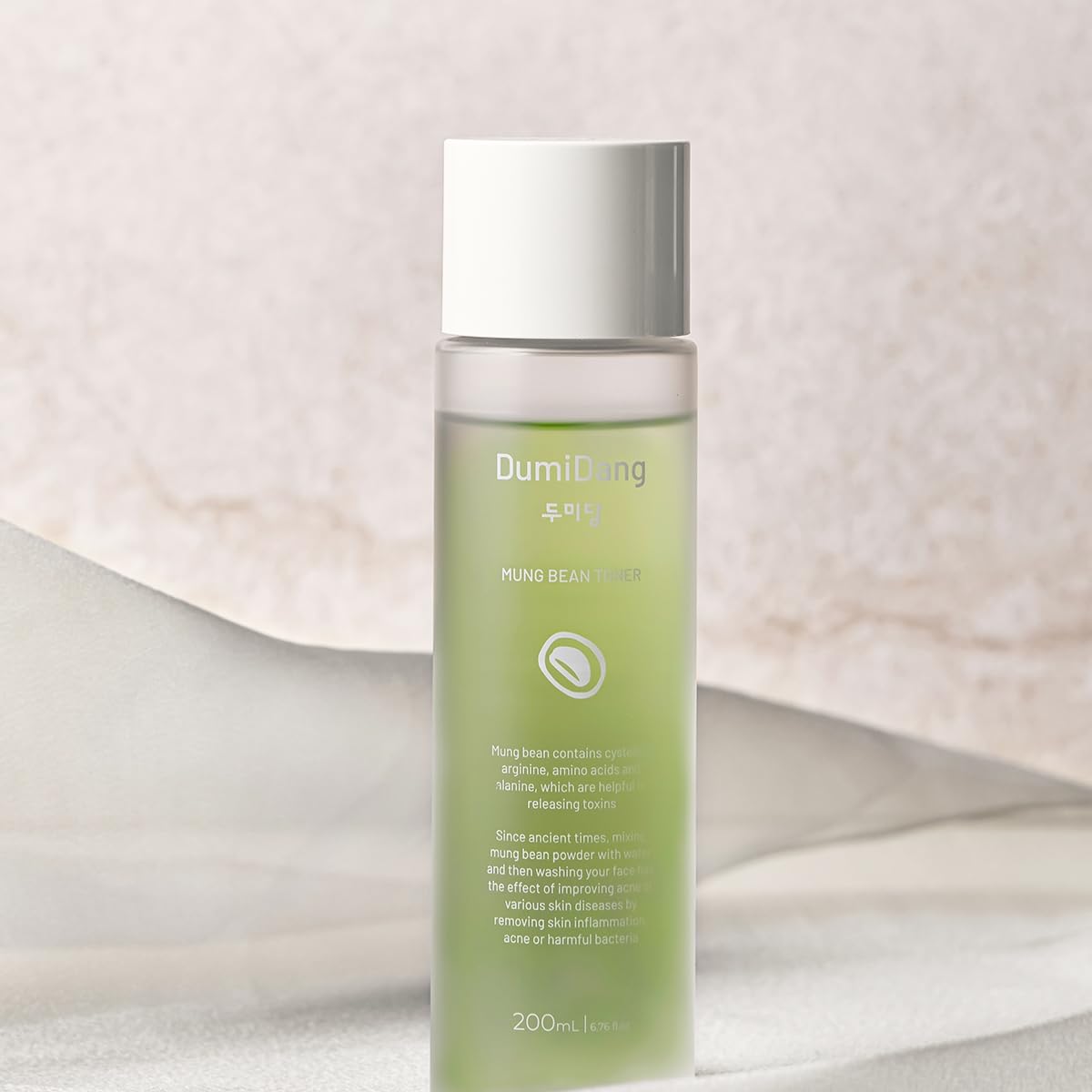 DumiDang Mung Bean Essence Toner - Korean Traditional Vegan Skincare Formula, Hydrating and Detoxifying with Fermented Mung Bean Extract and 8 Bean Complex, 200mL | 6.75fl. oz., Green