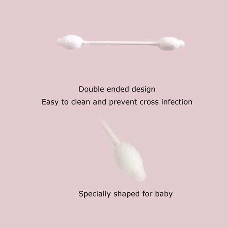 Baby Cotton Swab For Babies & Kids,Biodegradable Gentle Children Safety Cotton Buds(3 Packs of 80, 240pcs)
