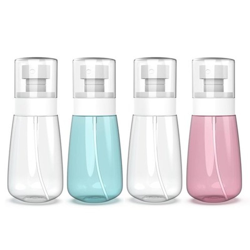 RELANOR Pack 4 Small Spray Bottle Travel Size 2oz/60ml - PETG Mist Spray Bottle Travel - Travel Spray Bottle Leak Proof - Mini Travel Sized Spray Bottles for Toners, Face & Hair Mist