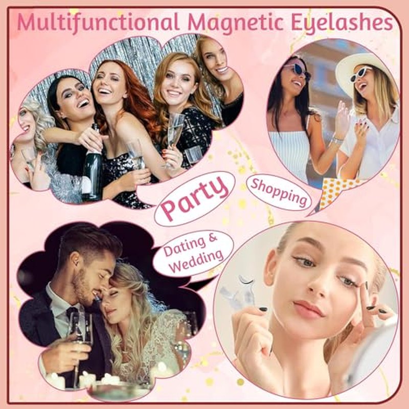 Krafty Magnetic Eyelashes,Magnetic Eyelashes with Applicator,Crafty co Magnetic Eyelashes Without Eyeliner,Reusable No Glue Needed Magnetic Eyelashes Kit Easy to Wear and Remove Readily (Natural+Fox)