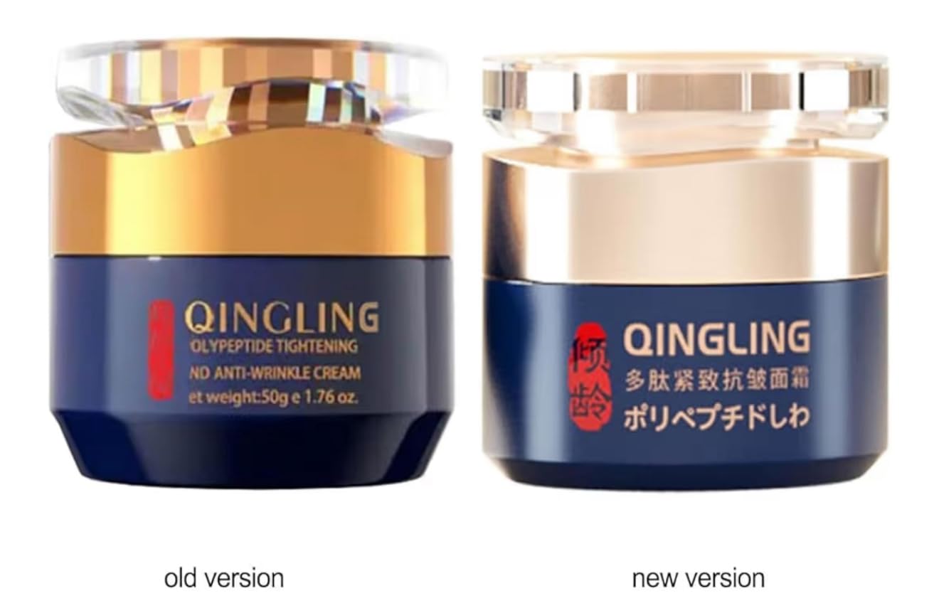 3 Diamonds Qingling Face Cream with Polypeptide, Hydrating Moisturizing Cream for Smooth Looking Skin, Daily Face & Neck Care, 1.76 oz (Pack of 2)