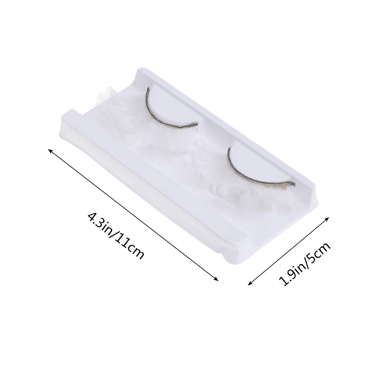 3 Pair False Eyelashes Fluffy White Eyelashes Extension for Halloween Party (White) False Lashes