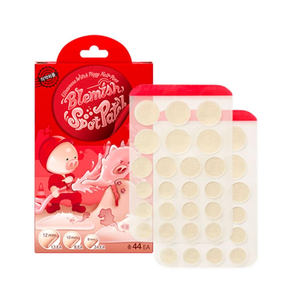 1+1 Elizaveca Acne Cover blemish Spot Patch Hydrocolloid Patches 44 + 44 = 88 (12 mm 12 Count, 10 mm 8 Count, 8 mm 24 Count x 2) / 88 /spot patch