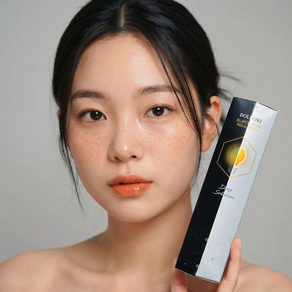 DOLDORI Roll Face Mask Sheet Elec Derma (8pcs) - Korean Deep Hydrating Collagen Hydrogel Mask, Luxury Spa Gift Set for Women - Glass Skin Moisturizing Overnight Skincare