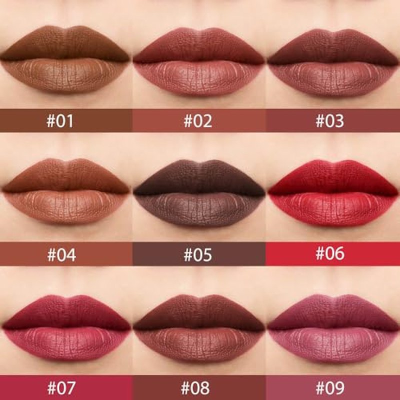 JUAAZIN Pastel Brown Gradient Matte Lipstick Crayon Lip Liner pencil, Flawless Contour Gradual Ombre Effect lip Pencil, High Pigmented Long Lasting Waterproof Smudge Proof Lipstick Pencil 01#