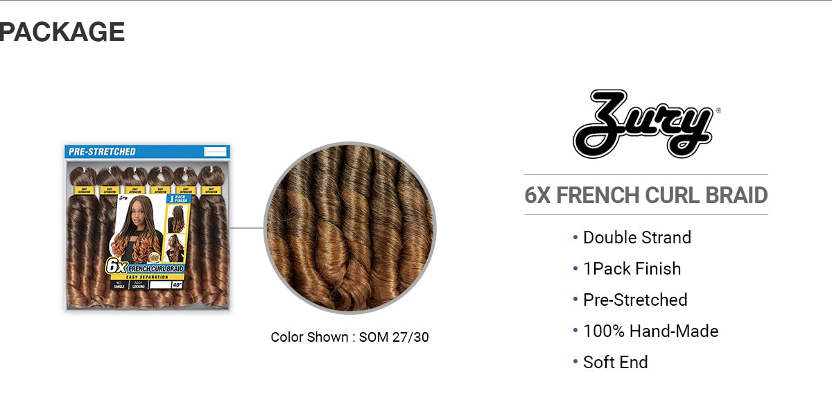 Royal Zury Crochet Braids Hand Made French Curl Braid 6X (27)