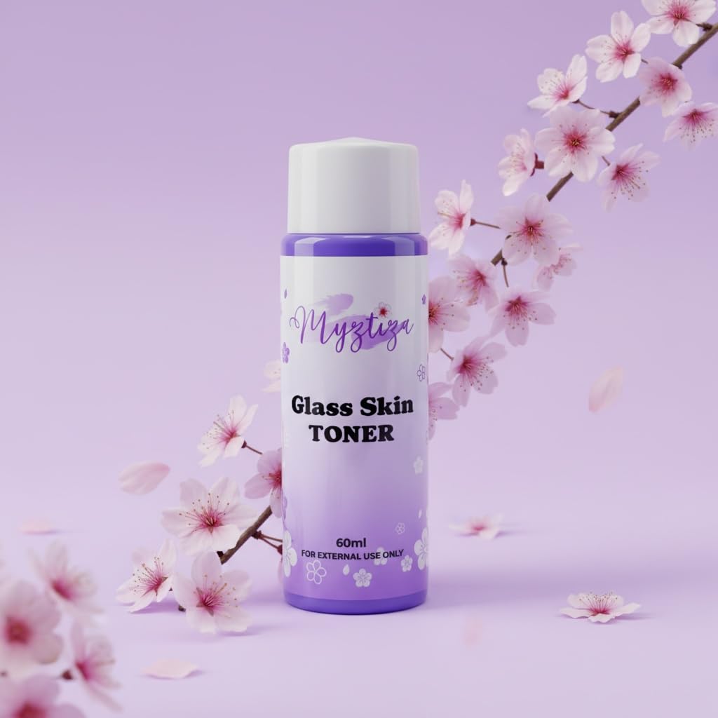 Myztiza Glass Skin Face Set featuring the Glass Skin Soap 135 GM , Toner 60 ML, Serum 30 ML, and Moisturizing Cream with SPF 30 ++ 25 GM: Achieve Radiant, Hydrated, & Glass-Like Skin