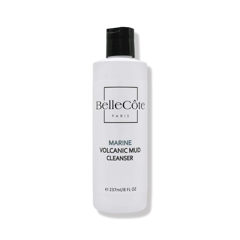 BelleCôte Paris Marine Volcanic Mud Face Cleanser - Detoxifying Clay for Oily & Combination Skin | Pore Reduction & Acne Treatment