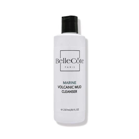 BelleCôte Paris Marine Volcanic Mud Face Cleanser - Detoxifying Clay for Oily & Combination Skin | Pore Reduction & Acne Treatment