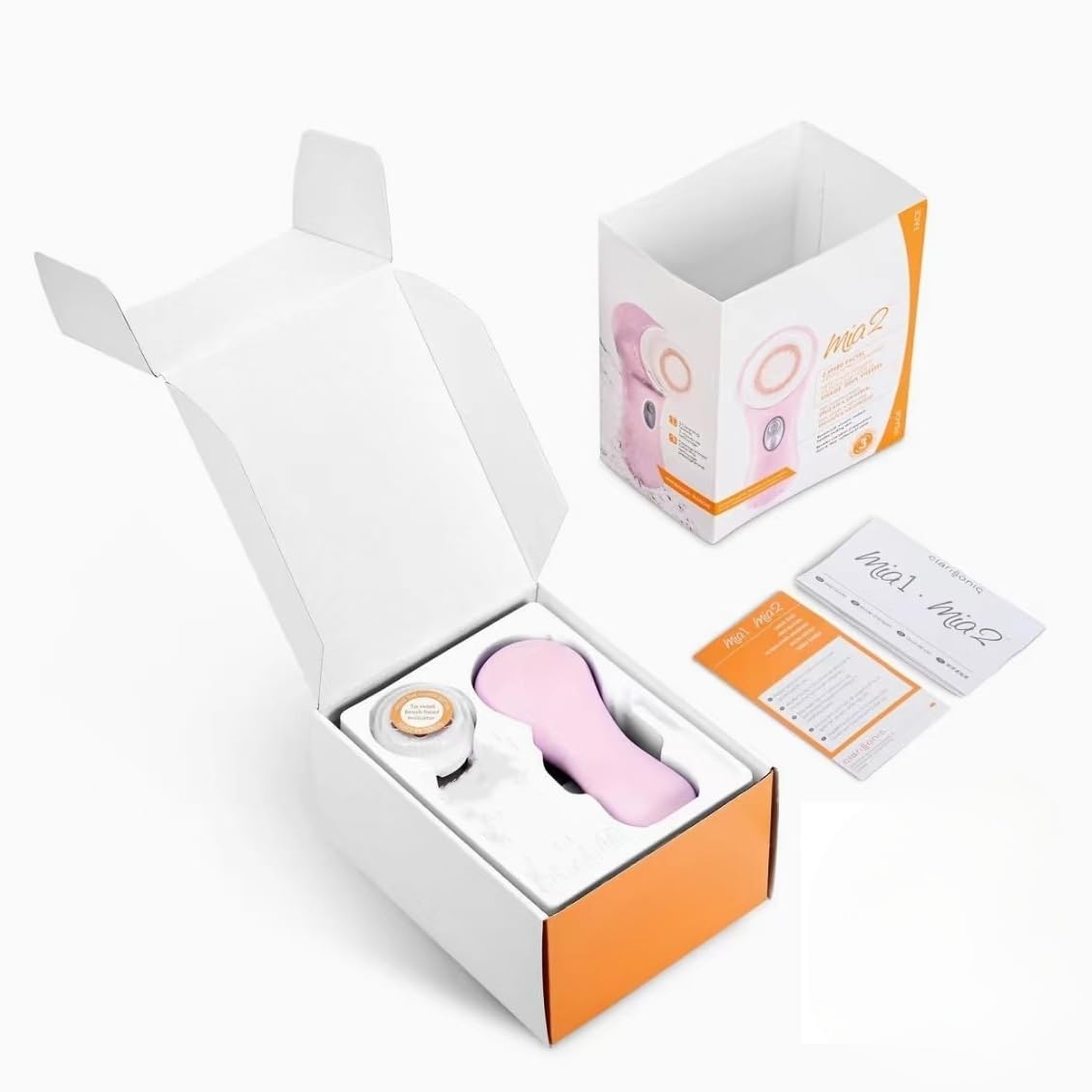 Mia 2 Facial Cleansing System, 2 Speed Settings, Sensitive Brush Head (Pink)
