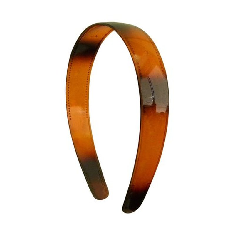 1 Inch Plastic Headbands (set of 12) - White Tortoise