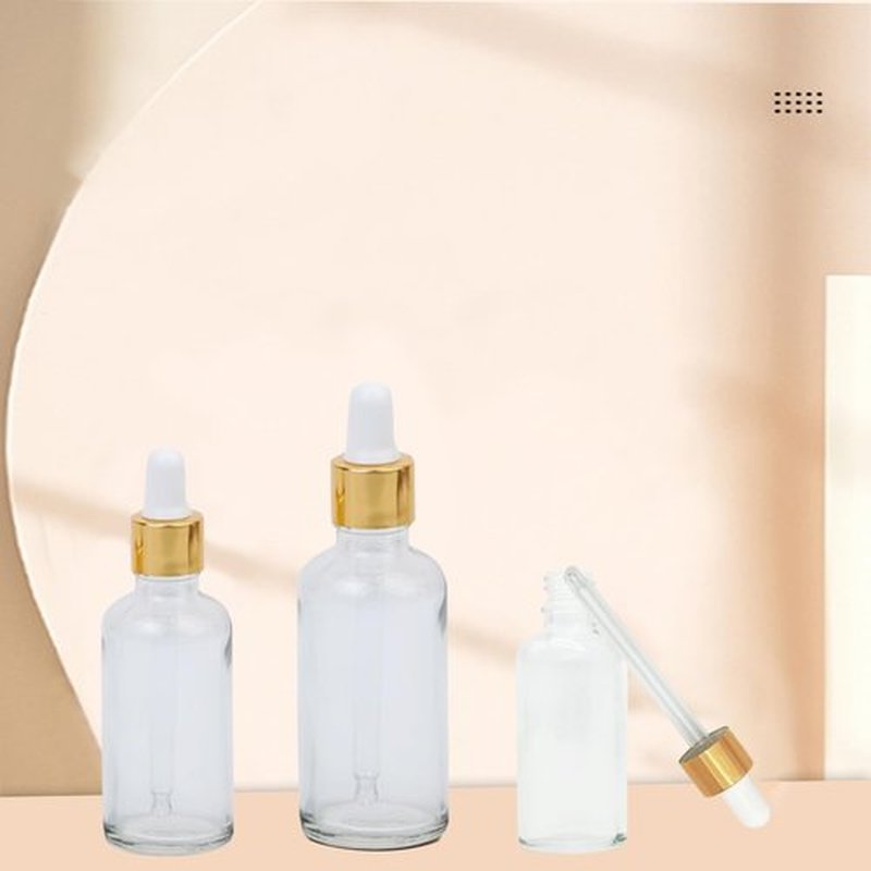AGZHTYJQ 12 Pcs Glass Dropper Bottles with Eye Dropper Dispensers Lab Dropping Bottles with 2Pcs Long Pipettes 2Funnel and12 Label for Travel Cuticle Massage Essential Oils Perfume (Clear,1.75oz)