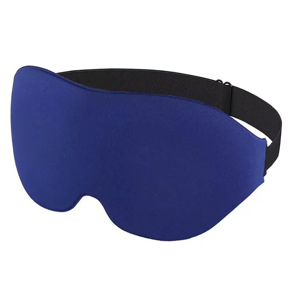GIGGSKZE 2 Pack Sleep Mask for Side Sleeper, Blackout 3D Eye Mask for Sleeping, Night Blindfold for Men Women (Royal Blue)