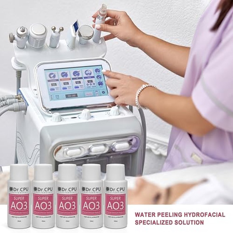 Water Peeling Hydrofacial Skincare Face Moisturizer Cleaning Skin Serum Aqua Peel Concentrated Solution 30ml/1.01oz Per Bottle Dilute to 800ml/27oz Solution Use AS1 SA2 AO3 5 Bottles Per Set(AO3)