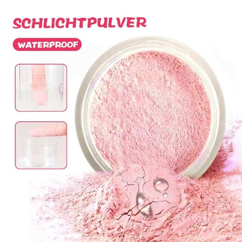 Beauty Setting Powder Beauty Blurring Powder, Setting Powder Pink Powder Loose Setting,Ultimate Blurring Setting Powder, Smooth Pro Blurring Setting Powder for All Skin Tones (Pink, 1)