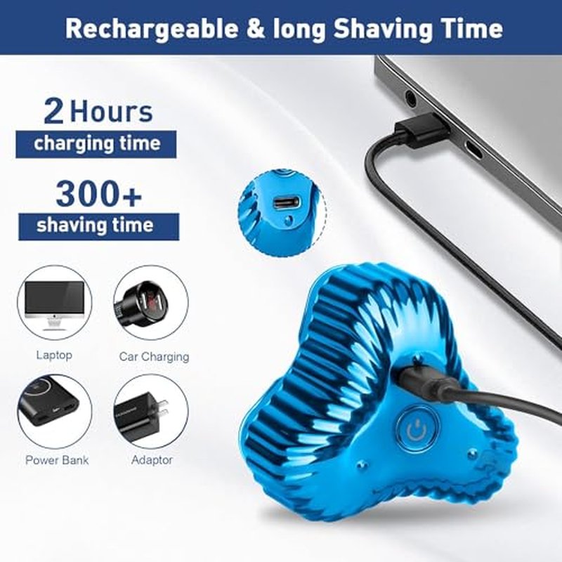 Mini Electric Razor for Men, Upgrade Mini Shaver, Pocket Size Portable Electric Shaver, USB Rechargeable, Waterproof, Easy to Use One-Button, Suitable for Home, Car, Travel, Gift for Men