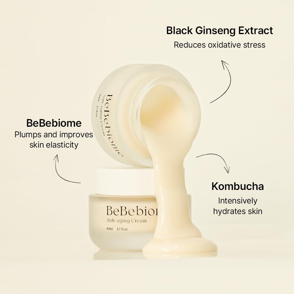 BeBebiome Revitalizing Cream (50ml / 1.7 Fl oz) Rich Texture, Skin Firning, Smoothing Fine Lines, Deep Moisturizer, Soothing, Postbiotics Skincare, NDP