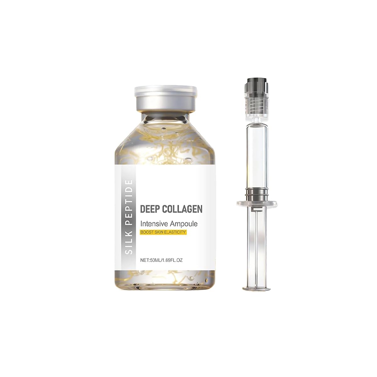 Glow Intensive Silk Peptide Intensive Lifting Ampoule, Deep Collagen Silk Peptide Intensive Lifting Ampoule Serum Korean Anti Aging Serum for Face Tightening and Lifting (1pc*50ML)