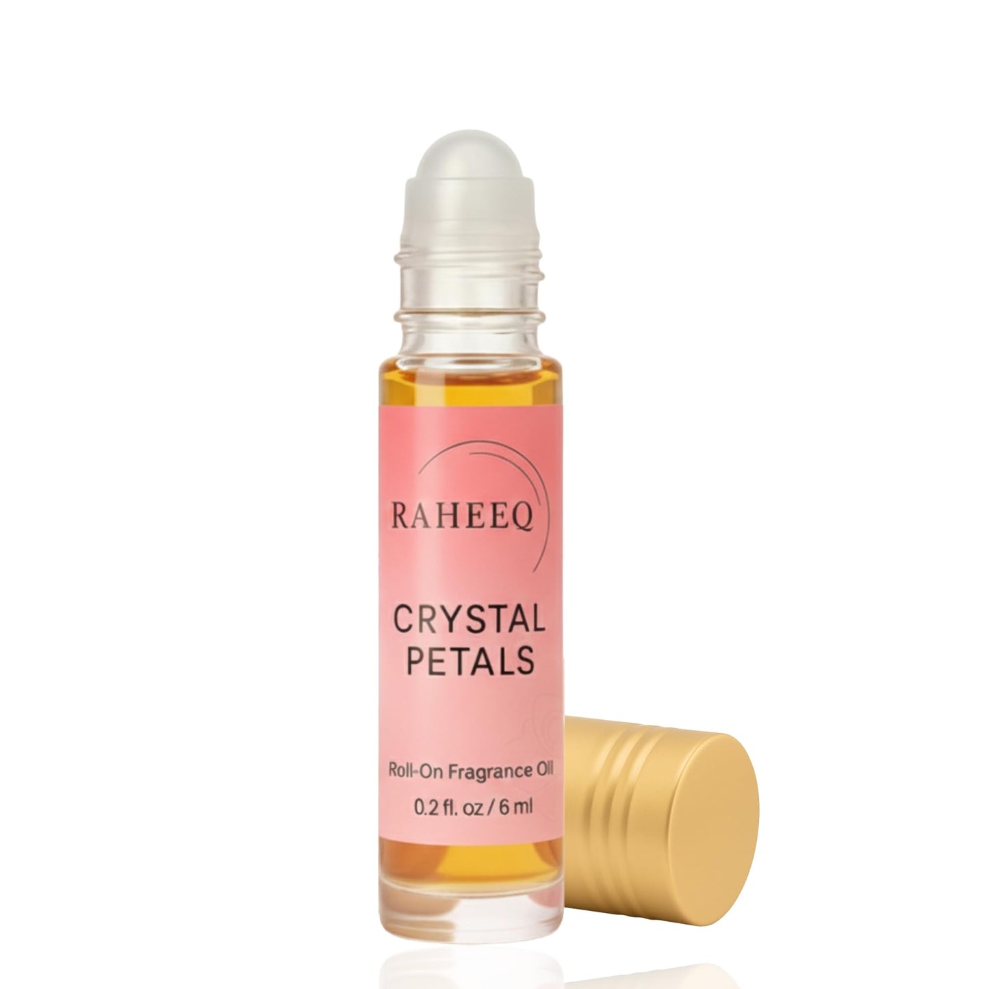 Raheeq Crystal Petals Perfume Oil Roll-On – Long Lasting Jasmine & Rose Fresh Floral Attar, Concentrated Alcohol Free Luxury Arabian Blend, Premium Unisex Fragrance, 6 ml (0.2 fl oz)