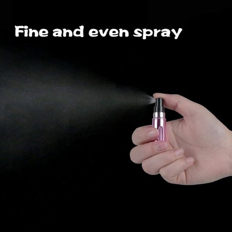 Fivexing 2Pcs Refillable Perfume Atomizer Bottles，Portable Mini Separate Perfume Bottle，Travel and Outings Spray Boxes Dispensers 5ml/0.2oz (Pink)