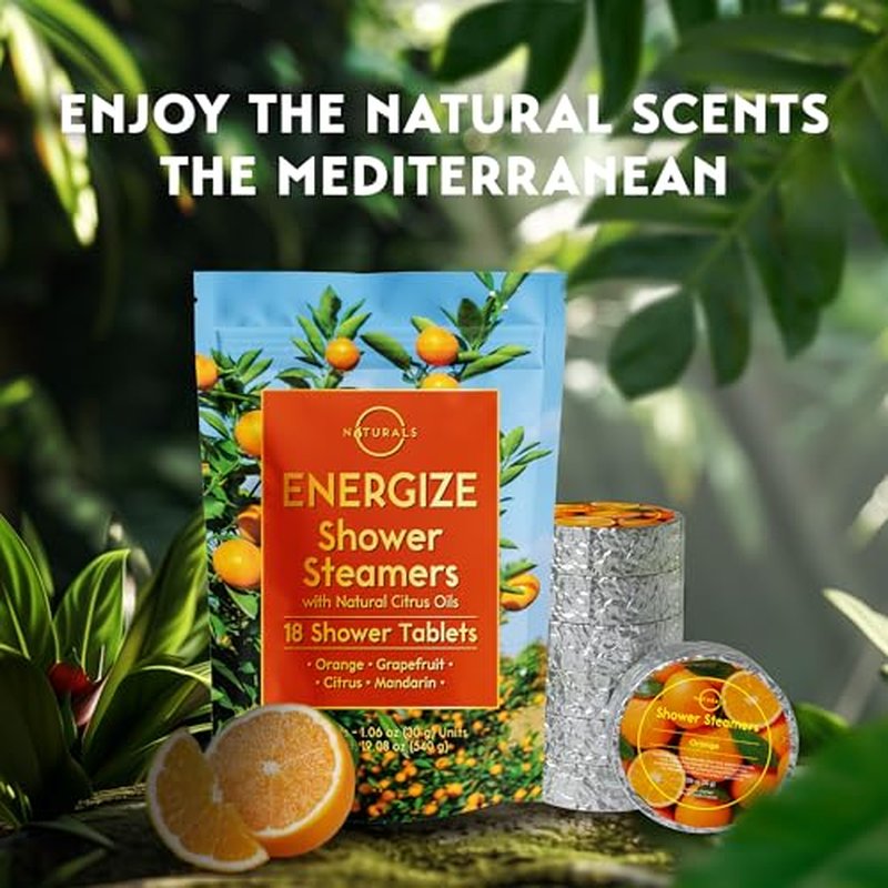 Shower Steamers Aromatherapy - Birthday Gifts for Women - Shower Bombs Aromatherapy, Spa Day Essentials, Relaxation Spa Gifts - Self Care Unique Gifts for Women and Men (Citrus 8 Count)