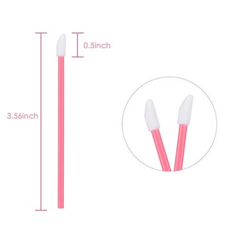 Mooerca 650PCS Disposable Lip Gloss Applicators Make Up Brush Lipstick Wands Makeup Applicators Brushes Applicator Tool Makeup Beauty Tool Kits Disposable Lip Brushes Tool Kits Pink
