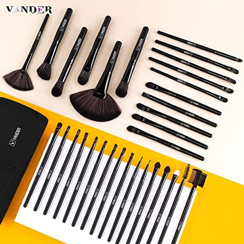 Make up Brushes, VANDER Professional 32pcs Makeup Brush Set, Makeup Brushes Set Foundation Blending Cosmetic Brush Set Kit,Black（Cosmetic bag not included）