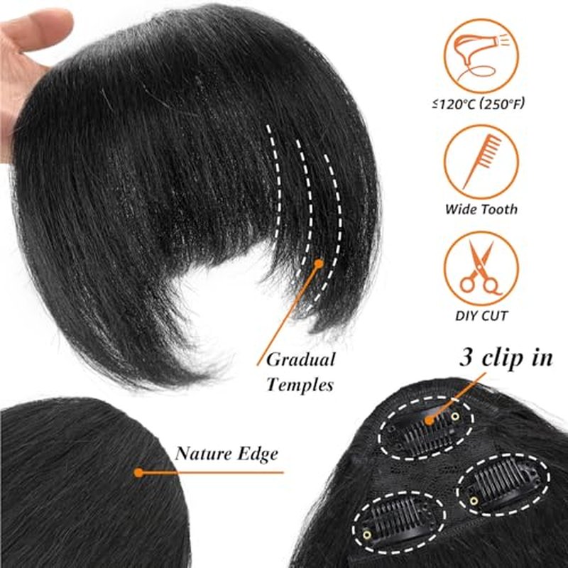 Rafabcici Ponytail Extension with Bangs,Yaki Curly Drawstring Ponytail Extension for Women 20 Inch Long Wavy Layered Pony Tails Hair Extensions Synthetic Clip in Ponytail Hairpiece for Women(BUG)