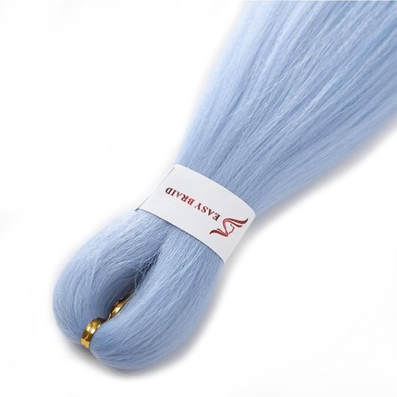 Pre Stretched Braiding Hair Synthetic Braiding Hair Extensions for Women 3 Packs 100g/Pack 26Inch Hot Water Setting Braids Hair for Crochet Braids Hair Sky Blue