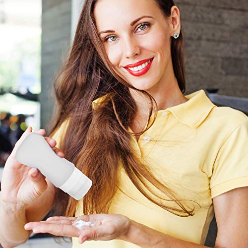 YICTEK Empty Plastic Travel Bottles Containers for Toiletries, TSA Approved Travel Size Toiletries Bottles Kit for Liquids Shampoo Conditioner Lotion, Carry-On Set for Women/Men