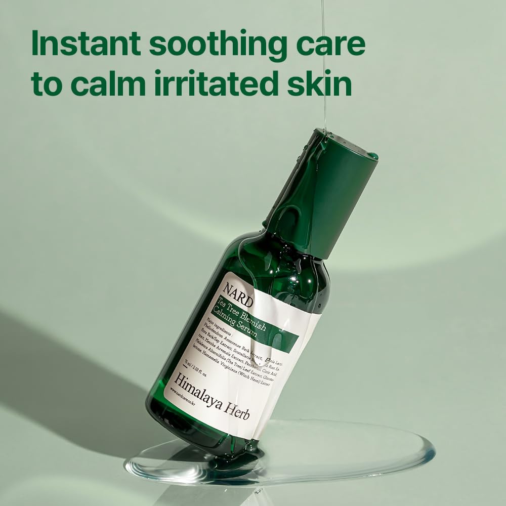 Bouquet Garni Nard Tea Tree Blemish Soothing Serum 2.53 Fl. oz. / AHA & PHA Exfoliating Face Serum with Hyaluronic Acid, Panthenol & Witch Hazel for Calm and Hydrated Skin