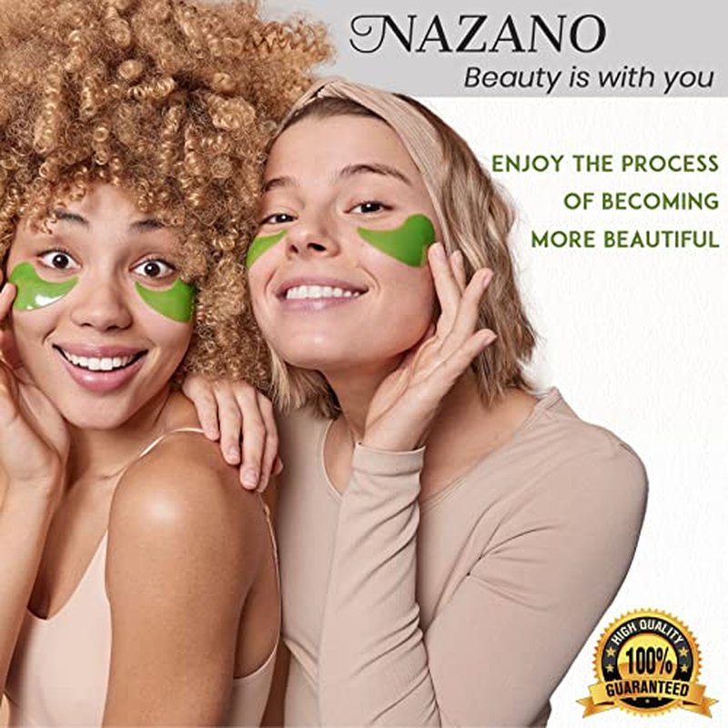 NAZANO Under Eye Patches - 30 Pairs - 24K Gold Eye Mask- Puffy Eyes & Dark Circles Treatments,Reduce Under Eye Bags and Smooth Wrinkles,Eye Skin Care Pads With Collagen