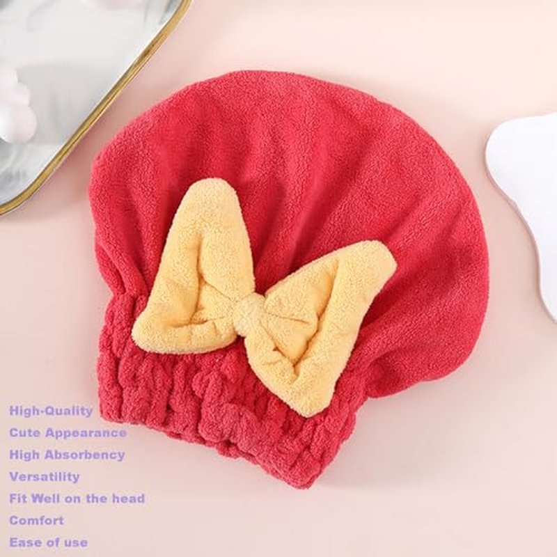 Beyonddraw New Super Absorbent Hair Towel Wrap for Wet Hair, Efficient Hair Towel Wrap for Women, Microfiber Towel for Hair Drying, Fit Comfort Ease of Use Fast Drying Hair Towel Caps (Light Beige)
