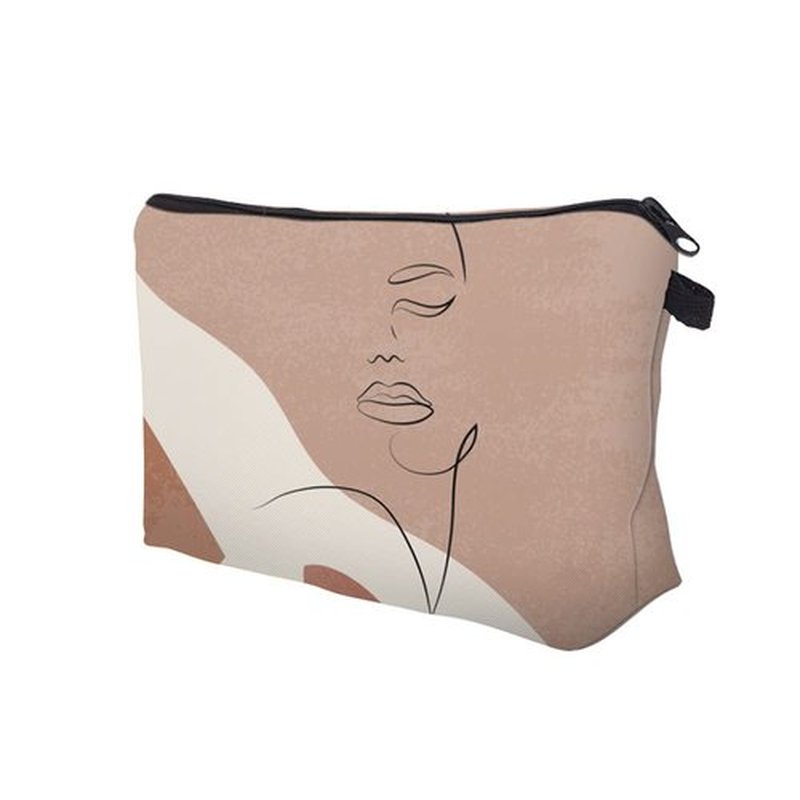 LOOMILOO Small Makeup Bag Abstract Face Painting Printed Cosmetic Bag for Purse Womens Pouch Organizer Bags for A Gift(55419)
