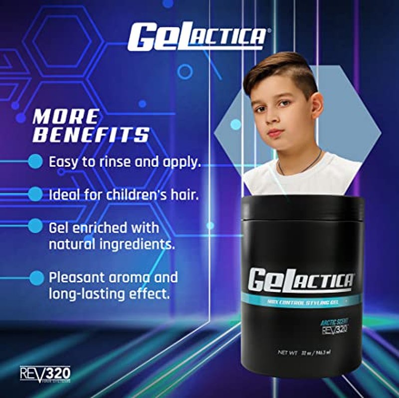 Gelactica - Edge Control Hair Gel - Bold Hold Natural Hair Product - Styling Gel - Strong Hold (18oz)