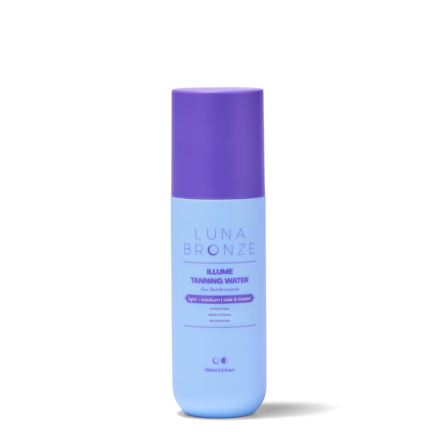 Luna Bronze Illume Tanning Water - Liquid, Natural & Organic, Vegan Friendly, Cruelty Free, For All Skin Tones, Light-Medium Glow, Hydrating & Nourishing