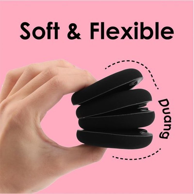 COOL-ANGLE 4Pack Makeup Sponge Latex-Free Soft Blender Sponge Perfect for Foundation Concealer Cream Powder, Beauty Sponge Set for Long-lasting and Natural Makeup, 2X-Large Black and 2 Medium Pink