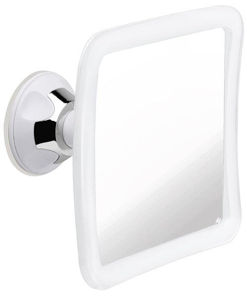 MIRRORVANA Fogless Shower Mirror for Shaving with Improved Suction and 360° Swivel - Unbreakable Fog Free Mirror for Men and Women - 6.3" x 6.3" (Pure White)